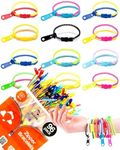 UpBrands Zipper Bracelet Fidget 96 Pack Bi-Color 6.5 Inches Bracelets for Kids - Perfect Zipper Fidget Toy & Zip Bracelets Fidget Toy - Ideal for Boys and Girls, Party Favors, and More