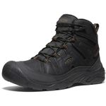 KEEN Men's Circadia Mid Height Comfortable Waterproof Hiking Boots, Black/Curry, 11