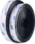 3M Hook and Loop Self Adhesive Tape 3/4" x 20Ft 9448A Sticky Back Interlocking Nylon Fabric Fastener Heavy Duty Adhesion Strip Tape Black(9448AD)