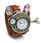 ThinkGeek Plastic Unisex-Adult Steampunk Styled Tesla Analog Watch, Adult, Brown