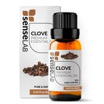 SenseLAB Clove Essential Oil - 100% Pure Extract Clove Oil Therapeutic Grade Essential Oils - for Diffuser and Humidifier - Skin Care Oil - Oral Care Oil (10 ml)