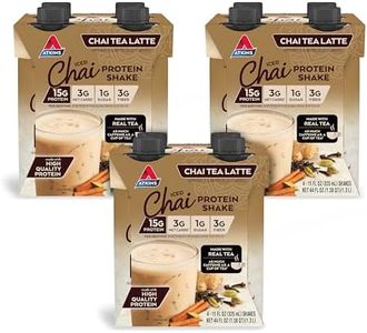 Chai Tea Latte Protein Shake, 15g Protein, Low Glycemic, 3g Net Carb, 1g Sugar, Keto Friendly PACK OF 3