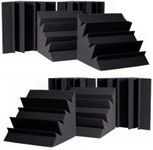 [24PCE] iDeer Life Acoustic Panel Low Frequency Corner, Noise Reduction, Easy to Install - Black