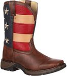 Durango BT245 Lil' 8 Inch Patriotic,Brown/Union Flag,7 M US Big Kid