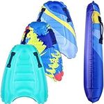 Zhanmai 3 Pcs Inflatable Surf Boards with Handles Lightweight Swimming Summer Floating Surfboard Surfing Float Board Fun Surf Boards Surfing Swimming Water Board for Kids, 3 Styles