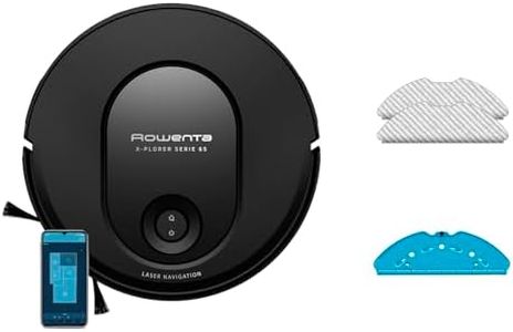 Rowenta X-Plorer Serie 65, Robot aspirateur Laveur, Technologie Laser, Nettoyage méthodique, Design Ultra Fin RR8L65WH, Noir