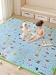 AYSIS Double Sided Water Proof Baby Mat Carpet Baby Crawl Play Mat Kids Infant Crawling Play Mat Carpet Baby Gym Water Resistant (Extra Large Biggest Size - 6.5 Feet X 6 Feet) Playmat for Babies