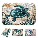 Adalex Global 40 by 60cm Bathroom Mat Memory Foam Bath Mat Nonslip Kitchen Bathroom Carpet Rug for Shower Toilet Mats Room Decoration (Turtle)