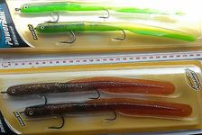 Berkley Power Bait PRE RIGGED EEL Rootbeer Gold Fishing Sea Rig gulp Lures Scented Shad Cod