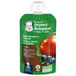 GERBER ORGANIC PURÉE Apple Blueberries Spinach, Baby Food, Meal, 6+ months, 128 ml, 12 Pack, Packaging May Vary