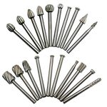 Amicitools 20Pcs Hss Wood Milling Rotary Bits Only - High Speed Steel, Round