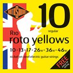 Rotosound R10 Nickel Regular Gauge Electric Guitar Strings (10 13 17 26 36 46), set of 1, yellow pack