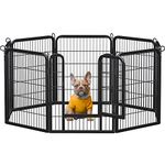 Yaheetech Lightweight Dog Playpen, 8 Panel 80cm Dog Fence Pet Exercise Pen Portable Puppy Play Pen Suitable for RV/Camping