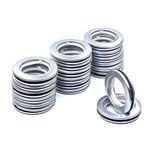 Ailejia 20 Pack Curtain Grommets Lnner Diameter Silencer Sliding Grommet Kit Sheers Grommets Reusable Silencer Sliding Easy snap install Silver 1.7 Inch Inner Diameter Fasteners (silvery)