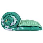 Story@Home Comforter Double Bed | Polyester Dohar Double Bed | 300GSM | 220X 240cm | AC Comforter Double Bed | Green Blanket, Floral Pattern | Quilt Double Bed | Duvet | Perfect for Festive Gifting