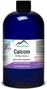 Calcom Calcium Complex – Calcium, Magnesium, Amino Acid & Herbal Blend - Alcohol-Free Oral Calcium Drops - Liquid Calcium Supplement for Bones and Teeth – Vegan Mineral Liquid, 16 Oz