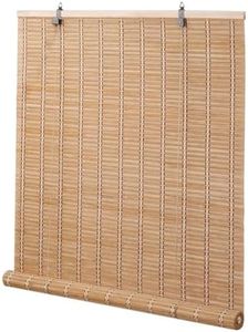 Bamboo Blinds, Easy to Install Bamboo Shades, Light Filtering Wood Window Blinds, Bamboo Roller Shades for Indoor and Outdoor, Custom Sizes, Bamboo Shades for Indoor Windows