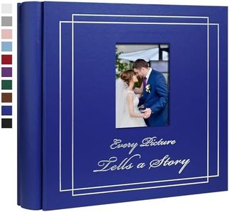 Hiwhy Photo Album 4x6 1200 Photos Leather Cover Wedding Photo Albums Extra Large Capacity Picture Book with Beautiful Prints Presents for Wedding Baby Vacation Navyblue
