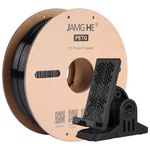 PETG Filament for 3D Printer, JAMG HE 1.75mm 1KG Precision +/- 0.02 mm PETG Filament Spool for 3D Printing Refills (Black)
