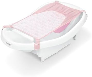 Ingenuity Comfy Clean Deluxe Newborn to Toddler Baby Bathtub, 3-in-1 with Removable Sling, Padded Backrest, 0-24 Months, Pink