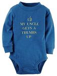 Carters Boy L/S My Uncle Gets a Thumbs Up Bodysuit; Blue, Newborn