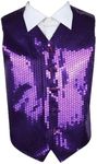 Dark Purple Boys Junior Sequin Patt