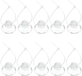 Pawfly 10 Pack Suction Cups with 20 Pieces Adjustable Zip Ties for Aquarium Fish Tank Binding Moss Shrimp Dodging Nest