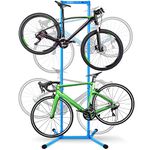 4 Bike Rack Garage(Max 240lb), Freestanding Bike Storage Rack with Adjustable Arm Design, Drill-free, Vertical Bicycle floor Stand for Indoor Storage, Suitable for Any Bike Styles