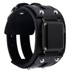 VIQIV Leather Band Compatible with Apple Watch Band 38mm 40mm 41mm, Studded Bracelet for Apple Watch Band Men, Vintage Punk Wristband Spike Bracelet Strap for iWatch Series SE/9/8/7/6/5/4/3/2 Black