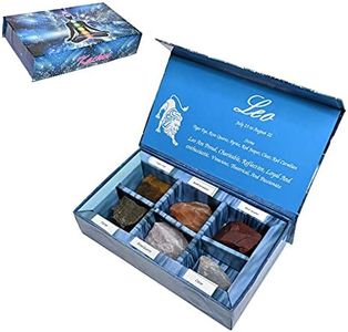 KACHVI Crystal Gifts - Pietre del Segno Zodiacale per completare Le Pietre della Nascita - Cristalli curativi Naturali con Oroscopo Confezione da 6 (Leo)