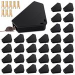 Qualirey 36 Pcs Mice Station with Key Mouse Bait Station Reusable Mice Trap Bait Box, Keeps Children and Pets Safe Indoor & Outdoor, Bait Not Included, Suitable for Small Mice (Black)