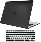 ProCase MacBook Air 13 Inch Case 2020 2019 2018 Release M1 A2337 A2179 A1932, Hard Case Shell Cover for MacBook Air 13-inch Model A2237 A2179 A1932 with Keyboard Skin Cover -Black