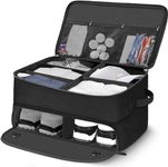 2 Layer Golf Trunk Organizer with Separate Compartment for 2 Pair Shoes Ball Storage Waterproof Car Golf Locker to Store Golf Accessories Collapsible & Foldable Golf Travel