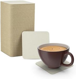 MT Products Off-White Square Paper Coasters for Drinks - 4” Blank Disposable Coasters (Pack of 1000) - Made in The USA