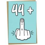 45th Birthday Card, 44 + 1, Funny Birthday Card for 45 Year Old Women or Men,