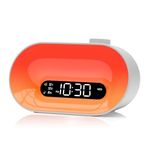 Sunrise Alarm Clock , White Noise Machine with 30 Soothing Sounds, 14 Night Lights, 0-100% Dimmer, Dual Alarm, Timer, Digital Bedside Lamp Wake Up Light for Kids, Teenagers, Heavy Sleepers, Bedrooms