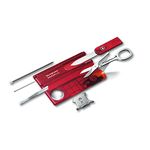 Victorinox SwissCard Classic - 13 Functions, DO-IT-YOURSELF Champion, Functional Companion that fits a wallet, LED, Red - 82 mm.