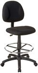 Boss Office Products Ergonomic Works Adustable Drafting Chair without Arms, Black