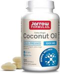 Jarrow Formulas Coconut Oil 100% Organic Extra Virgin, Supports Cardiovascular Health, 1000 mg, 120 Softgels