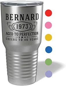 Personalized Printed 30oz Stainless Steel Tumbler with Lid, Custom Printed, Bernard
