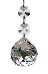 KK Enterprises Store Clear Crystal Glass Ball Chandelier Prisms Pendants (30 mm) - 10 Pieces