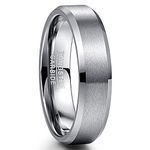 Cloyo Mens Tungsten Rings Wedding Engagement Bands with Highly Polished Finish Size R