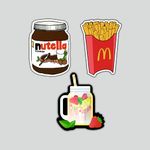 Giftplease French Fries and Shake Jar Wooden Fridge Magnet Gift and Decoration (MGNT_32)