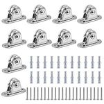 FSHIHINE Pulleys Block 10 Pack Metal Pulley Roller Smooth Wheel with Ball Bearings Deck Drectional Wall/Ceiling Pulley for Patio Wave Shade Cover Greenhouse Canopy Home DIY Accessories for Moving