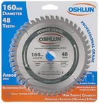 Oshlun SBFT-160048 160mm 48 Tooth FesPro Crosscut ATB Saw Blade with 20mm Arbor for Festool TS 55 EQ, DeWalt DWS520, and Makita SP6000K