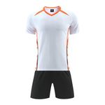 Gavena Kids Boys Football Kits Football Training Sets Sport Jerseys Uniform Youth School PE T-shirt and Shorts Set Gym Tracksuits for Children(12-13 Years,S,White)