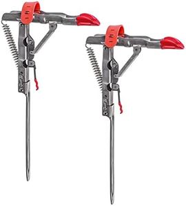 Fishing Rod Holder - Automatic Spring Fishing Pole Holders Stainless Steel Ground Support Stand Fish Pole Folding Holder 2 Packs