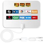 GREVA 2024 Indoor HD Digital TV Antenna Upgraded White