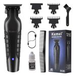 Kemei 2299 Professional Hair Trimmer for Men Electric Hair Clippers Zero Gapped T Blade Outliner Beard Trimmers Barber Hair Cuttings Kit Cordless Gift for Men