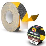 AIPL Premium Heavy Duty Strong Anti Skid Tape for Safety and Traction, Indoor or Outdoor, Stair and other Slippery Surfaces | Waterproof,Black & Yellow - 48 MM X 16.40 Foot